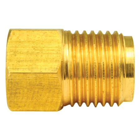 Adapter, Brass, Female(3/8-24 Invtd), Male(9/16-18 Invtd), 100/box